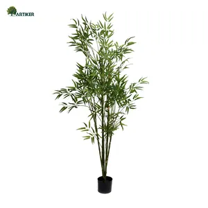 Bonsai em vaso decorativo grande, 170cm 84 polegadas, folhagem em vaso, planta, folhas, galhos, parede, bambu artificial ao ar livre