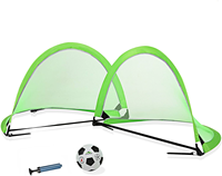But de football pliable pour enfants, facile à installer, durable, en tissu Oxford 210D, portable, pour l'entraînement de football en extérieur, lot de deux