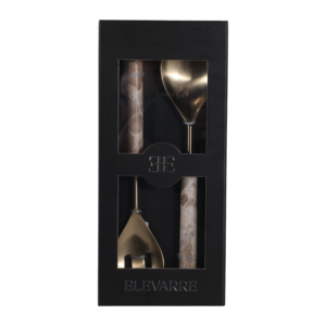 Set di posate moderne con manici in marmo per decorazioni da cucina e accessori essenziali per l'intrattenimento - Product Image 2
