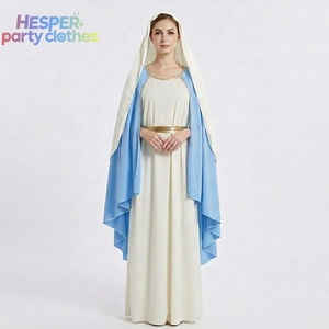 Costume de la Vierge Marie HESPER pour adulte, robe religieuse biblique, déguisement de scène pour Halloween, cosplay pour femmes, pour fête biblique, performance d'église - Product Image 1