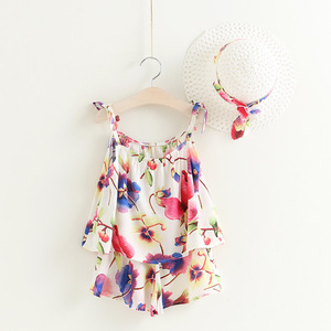 Mono para Niña, Ropa de Algodón, Traje de Pantalones Cortos con Flores para Niña, Disponible en Línea - Product Image 3