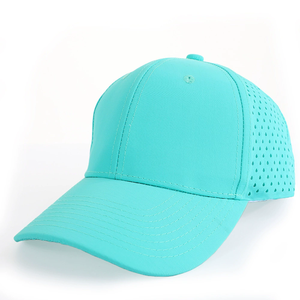 Casquettes de baseball imperméables en PVC caoutchouc personnalisées avec logo, découpe laser, perforées, performance sportive, golf, corde, sporty dobby - Product Image 4