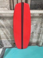 Meilleure vente 4'5 taille rouge vif wakeboard planche de surf palmes en fibre de carbone enfants sports nautiques fibre de verre bois EPS planche de surf