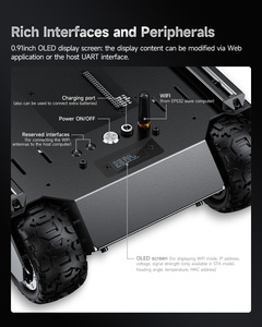 Waveshare UGV02 EU -SKU-25077, UGV Todoterreno Flexible y Expandible de 6x4, con Rieles de Extensión y ESP32 Slav - Product Image 3