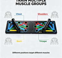 Tabla Compacta para Flexiones en Casa, 40x20x5cm, ABS TPR, Soporte Multifuncional para Entrenamiento de Pecho y Parte Superior del Cuerpo