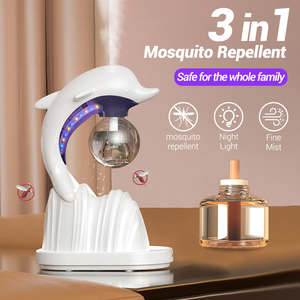 Humidificateur à moules Dolphin avec veilleuse anti-moustiques <span class=keywords><strong>et</strong></span> diffuseur d'arômes <span class=keywords><strong>et</strong></span> lampes Zapper - Product Image 2