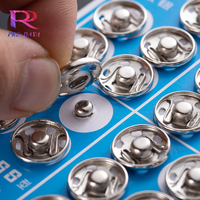 Kancing Tekan Bulat Tersembunyi Ramah Lingkungan Premium - Kancing Baja Tahan Karat Ukuran Kecil untuk Pakaian (Set 2 Buah Anti-Lapisan)
