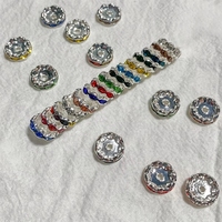 100 perles en cristal ondulées scintillantes de 12 mm, strass en vrac, entretoises pour stylos, accessoires et composants de bijoux