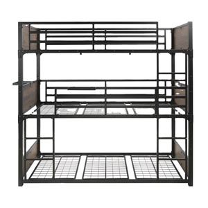 Cama litera triple metálica moderna de 3 niveles para dormitorio/hotel/hostal/apartamento/escuela - Product Image 1