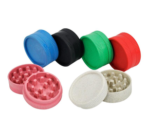2021 custom 7 color pink environmentally friendly smoke plant fiber biodegradable hemp plastic grinder