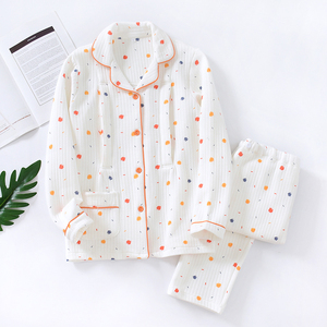 <span class=keywords><strong>Allaitement</strong></span> hiver pyjamas manches longues col en V chemise de nuit femmes vêtements de nuit coton chemise de nuit ensemble pour les femmes - Product Image 5
