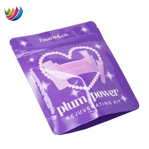 Emballage debout exfoliant en plastique à impression personnalisée avec fermeture à glissière sacs de savon en feuille d'aluminium pour sceller l'arrière du savon fait <span class=keywords><strong>maison</strong></span> - Product Image 3