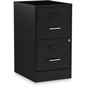 Alera Soho Vertical 2-Drawer <b>File</b> Cabinet 14\" X 18\" X 24.1\" Black <b>File</b>/Letter <b>Storage</b> - Product Image 4