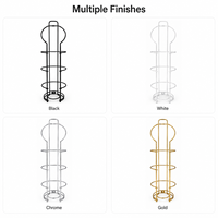 Support de papier toilette autoportant en métal personnalisé avec rangement pour 3 rouleaux, organisateur de salle de bain, fabricant OEM ODM