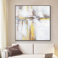 100% peinture à l'huile abstraite peinte à la main grande taille feuille d'or faite à la main moderne abstraite acrylique peinture à l'huile toile