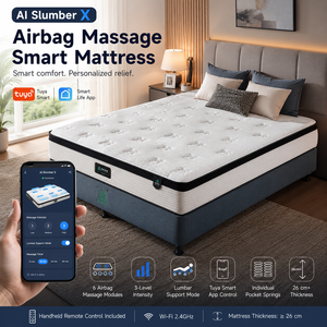 Matelas intelligent réglable OEM ODM avec airbag, contrôle via application Tuya, ressorts ensachés, soutien lombaire, fournisseur de lits intelligents pour hôtels AS-SM03-120 - Product Image 1