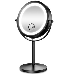 7 pulgadas <span class=keywords><strong>360</strong></span> rotación soporte <span class=keywords><strong>espejo</strong></span> Led doble cara escritorio maquillaje <span class=keywords><strong>espejo</strong></span> - Product Image 2