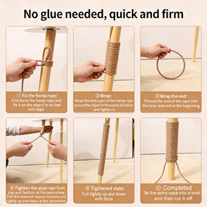 DIY Griffoir pour <span class=keywords><strong>chat</strong></span> en jute, structure d'escalade, résistant aux griffures et <span class=keywords><strong>à</strong></span> l'abrasion, jouet pour <span class=keywords><strong>chat</strong></span> en corde de chanvre - Product Image 4