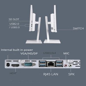 مصنع لمس PC ألعاب I7 10700 I9 سطح المكتب <span class=keywords><strong>DDR4</strong></span> 16 جميع في واحد الكمبيوتر 1 تيرا بايت OEM AIO PC - Product Image 6