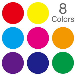 Autocollants ronds effaçables avec visages souriants colorés, étiquettes DIY pour texte manuscrit, adaptés à l'étude, à la publicité et aux promotions - Product Image 1