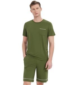 Pyjama en viscose de bambou pour homme à prix réduit, stock en liquidation, ensemble 2 pièces, vêtements de détente en stock, prêt à être expédié - Product Image 6