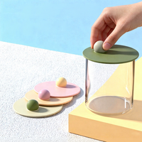 Couvre-tasse en silicone anti-poussière rond pour café et thé, diamètre 9,8 cm