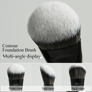 Nouvel ensemble de pinceaux de maquillage double-embout personnalisés, synthétiques et véganes, pour contour, poudre, anticernes et blush - Product Image 4