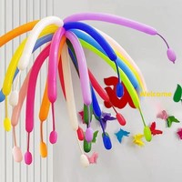 Uschool 260 Ballons en latex épaissis, couleurs macaron, métalliques, nacrés, rétro, mats, longs, en forme de bande, pour décoration de fête d'anniversaire