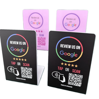Support NFC pour carte Google Review avec impression de code QR, support de table RFID 13,56 MHz pour les médias sociaux ou le marketing