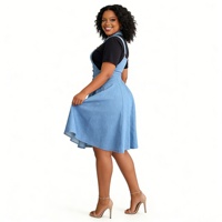 Ensemble 2 pièces décontracté en jean écologique grande taille pour femme, style africain, avec gilet et jupe à boutons, idéal pour l'été 2026