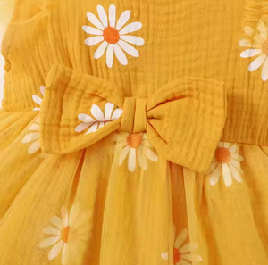 Nuevo Vestido Elegante con Estampado de Margaritas <span class=keywords><strong>para</strong></span> Niñas, Cuello Redondo, Estilo Informal, Ideal <span class=keywords><strong>para</strong></span> Fiestas de Verano, Bodas, <span class=keywords><strong>Primera</strong></span> <span class=keywords><strong>Comunión</strong></span> - Product Image 4