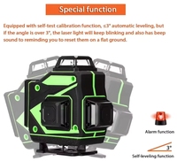 Outils de mesure rotatifs 360° à laser vert 3D auto-nivelant 16 lignes pour la construction