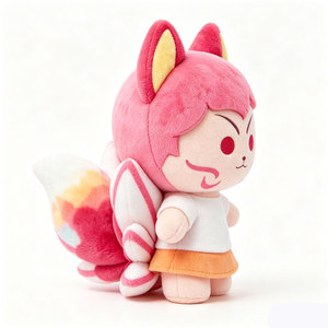 ผู้ผลิตตุ๊กตาจิ้งจอกเก้าหางอนิเมะแบบกำหนดเอง OEM  ขั้นต่ำในการสั่งซื้อน้อย ตุ๊กตาคิทสึเนะน่ารักพร้อมชุดแต่งกาย สำหรับออกแบบโลโก้และสีตามสั่ง - Product Image 4