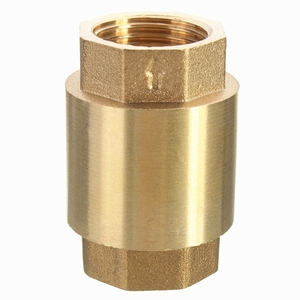 Venta de liquidación COVNA B2B: Válvula de retención antirretorno en línea de latón de 1/2 pulgada, 200 WOG, rosca hembra BSPP, tipo elevación vertical con resorte - Product Image 1