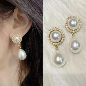 Orecchini a Goccia Stile Francese con Effetto Perla, Eleganti Gioielli Vintage Chic da Corte per Donne, per Uso Quotidiano, Feste, Abiti e Regali - Product Image 2