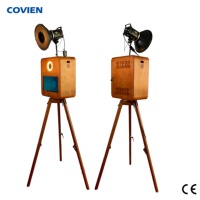 Machine photo de fête en bois compatible avec appareil photo reflex numérique, écran tactile, support d'appareil photo et support d'imprimante