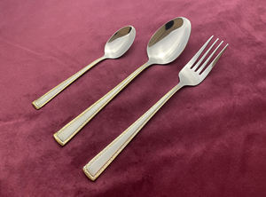 Fabricant OEM, ensemble ménager de fourchettes et cuillères pour fête de mariage, ensemble de <span class=keywords><strong>couverts</strong></span> en acier inoxydable de 3 pièces - Product Image 4