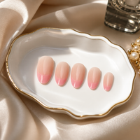 Y108 Kaixin – Kit d'ongles artificiels réutilisables courts en amande, pour la maison, couleur magenta violet, style français, fournitures pour ongles artificiels