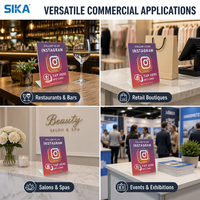 Cartes de visite RFID NFC sans contact personnalisées SIKA, puces de code QR, 13,56 MHz, matériau acrylique/PVC imperméable pour les paiements, utilisation hôtelière