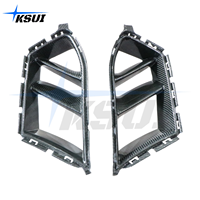 Couvre-prise d'air avant en fibre de carbone sèche style R44 avec double ailette pour BMW G80 M3 G8X G82 G83 M4 Competition
