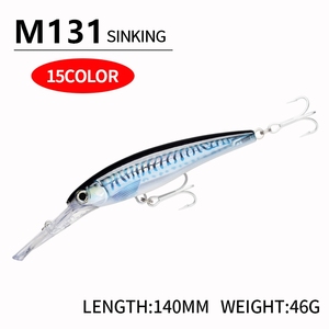 TOPRIGHT M131 140mm 47g esca da <span class=keywords><strong>traina</strong></span> Minnow affondante profondo per la Pesca del tonno Casting Fishing Hard Bait Jerkbait Pesca Sinking - Product Image 2