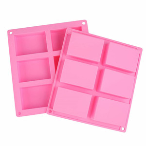 Homemade Craft 6 Cavity <b>Silicone</b> Soap Molds Big Size <b>Silicone</b> Soap Molds - Product Image 3