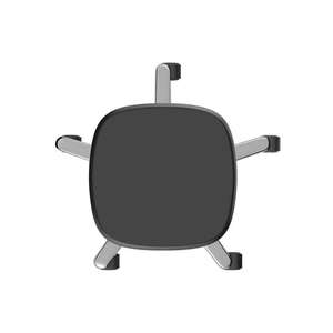 BIMOS Office swivel <b>chair</b> Labsit base glider + base ring seat pan anthracite integral foam <b>black</b> 520-770 mm - Product Image 2