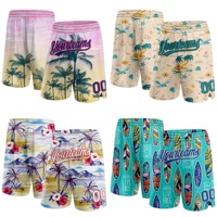 Fleurs colorées personnalisées Palm Floral Palm Vente en gros Sublimé imprimé Polyester Casual Street Beach Men Mesh Basketball Shorts