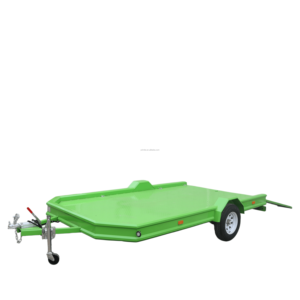 Remolque de Eje Único Verde para Automóviles / Con Rampas de Carga / Plataforma Plana para Transporte de Vehículos - Product Image 6