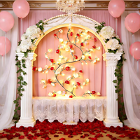 Guirlande lumineuse LED flexible en forme de rose, télécommandée et à intensité variable, pour la décoration murale intérieure et l'éclairage de Noël