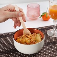 Lot de 100 cuillères en bois jetables, sans éclats, biodégradables, couverts compostables pour l'extérieur