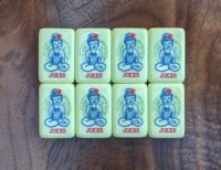 Juego de Mahjong Florence Verde de 9 Piezas, Estilo Americano, Incluye 152 Fichas de Mahjong Grabadas, Juego de Mahjong Tradicional