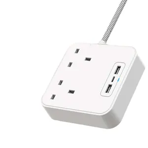 OSWELL French Type Power Strip French 3 Way Multi Function Extension Socket Surge European Extension Board