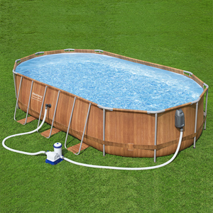 <span class=keywords><strong>Piscina</strong></span> Ovalada Bestway 56719 New Power Steel Comfort Jet Series, con Marco Grande, para Exteriores, para Adultos, con Luz LED - Product Image 2